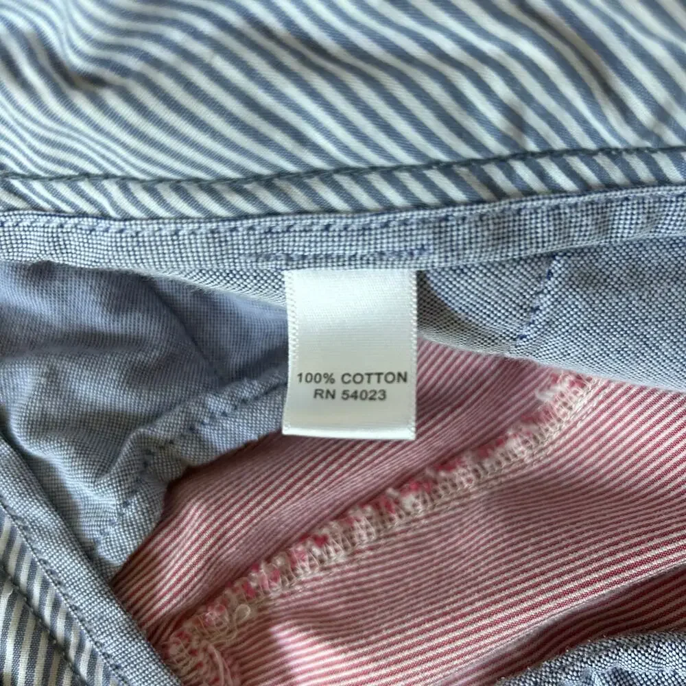 Banana Republic seasucker white and pink striped cotton shorts country club 32